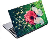 ezyPRNT Butterfly on Flower (14 to 14.9 inch) Vinyl Laptop Decal 14   Laptop Accessories  (ezyPRNT)
