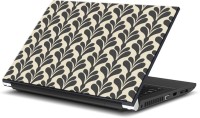 ezyPRNT Grey Floral Qued Pattern (15 to 15.6 inch) Vinyl Laptop Decal 15   Laptop Accessories  (ezyPRNT)
