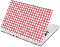 ezyPRNT Red Fabric Checks Pattern (13 to 13.9 inch) Vinyl Laptop Decal 13   Laptop Accessories  (ezyPRNT)
