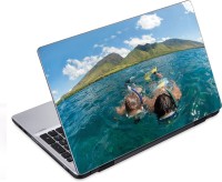 ezyPRNT The Swim in Ocean (14 to 14.9 inch) Vinyl Laptop Decal 14   Laptop Accessories  (ezyPRNT)