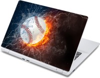 ezyPRNT Leather Base Ball Sports (13 to 13.9 inch) Vinyl Laptop Decal 13   Laptop Accessories  (ezyPRNT)