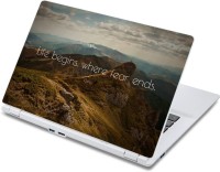 ezyPRNT Life begins where Fear ends Motivation Quote (13 to 13.9 inch) Vinyl Laptop Decal 13   Laptop Accessories  (ezyPRNT)
