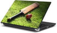 ezyPRNT Cricket Sports Bat and Ball (15 to 15.6 inch) Vinyl Laptop Decal 15   Laptop Accessories  (ezyPRNT)