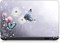 VI Collections BUTTERFLY FLY ON FLOWER pvc Laptop Decal 15.6   Laptop Accessories  (VI Collections)