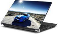 Rangeele Inkers Blue Fast Racing Car Vinyl Laptop Decal 15.6   Laptop Accessories  (Rangeele Inkers)
