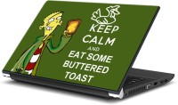 ezyPRNT Keep Calm and Eat some Buttered Toast (14 to 14.9 inch) Vinyl Laptop Decal 14   Laptop Accessories  (ezyPRNT)