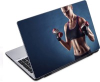 ezyPRNT Beautiflul Woman Bodybuilding (14 to 14.9 inch) Vinyl Laptop Decal 14   Laptop Accessories  (ezyPRNT)