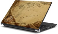 ezyPRNT Travel and Tourism Map and Compass (15 to 15.6 inch) Vinyl Laptop Decal 15   Laptop Accessories  (ezyPRNT)