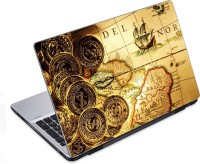 ezyPRNT Travel and Tourism Treasure Map (14 to 14.9 inch) Vinyl Laptop Decal 14   Laptop Accessories  (ezyPRNT)