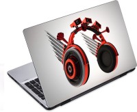 ezyPRNT Headphones and Earphones Music O (14 to 14.9 inch) Vinyl Laptop Decal 14   Laptop Accessories  (ezyPRNT)