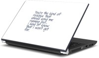 Rangeele Inkers You Are Kind Of Reckless Vinyl Laptop Decal 15.6   Laptop Accessories  (Rangeele Inkers)