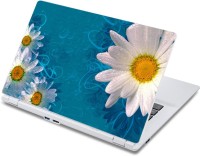 ezyPRNT White Daisy Flower (13 to 13.9 inch) Vinyl Laptop Decal 13   Laptop Accessories  (ezyPRNT)