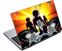 ezyPRNT Girl Listening and Dancing Music J (14 to 14.9 inch) Vinyl Laptop Decal 14   Laptop Accessories  (ezyPRNT)