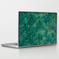 Theskinmantra Floral Sketch PolyCot Vinyl Laptop Decal 15.6   Laptop Accessories  (Theskinmantra)