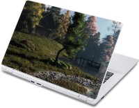 ezyPRNT A Hut between long trees Nature (13 to 13.9 inch) Vinyl Laptop Decal 13   Laptop Accessories  (ezyPRNT)