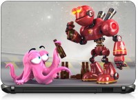 VI Collections ROBOT & SQWID HAVING DRINK pvc Laptop Decal 15.6   Laptop Accessories  (VI Collections)