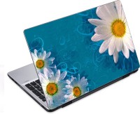 ezyPRNT White Daisy Flower (14 to 14.9 inch) Vinyl Laptop Decal 14   Laptop Accessories  (ezyPRNT)