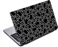ezyPRNT Black and White Knots Pattern (14 to 14.9 inch) Vinyl Laptop Decal 14   Laptop Accessories  (ezyPRNT)