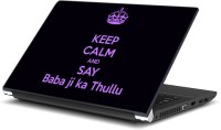 ezyPRNT Keep Calm and Say Baba ji ka thullu (14 to 14.9 inch) Vinyl Laptop Decal 14   Laptop Accessories  (ezyPRNT)