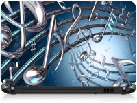 VI Collections 3D SILVER MUSICAL pvc Laptop Decal 15.6   Laptop Accessories  (VI Collections)