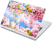 ezyPRNT White Pink Flower Nature (13 to 13.9 inch) Vinyl Laptop Decal 13   Laptop Accessories  (ezyPRNT)
