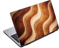 ezyPRNT Abstract Curved Brown Pattern (14 to 14.9 inch) Vinyl Laptop Decal 14   Laptop Accessories  (ezyPRNT)