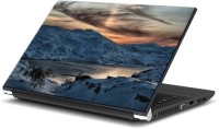 ezyPRNT Beautifull cloudy sunset in the mountains with snow ridge Nature (15 to 15.6 inch) Vinyl Laptop Decal 15   Laptop Accessories  (ezyPRNT)