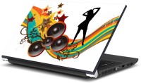 ezyPRNT Girl Listening and Dancing Music F (15 to 15.6 inch) Vinyl Laptop Decal 15   Laptop Accessories  (ezyPRNT)