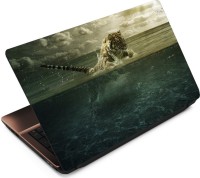 Anweshas Tiger in Water Vinyl Laptop Decal 15.6   Laptop Accessories  (Anweshas)