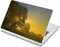 ezyPRNT Sunset behind Tree Nature (13 to 13.9 inch) Vinyl Laptop Decal 13   Laptop Accessories  (ezyPRNT)