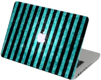 Theskinmantra Blue Black Stripes Vinyl Laptop Decal 11   Laptop Accessories  (Theskinmantra)