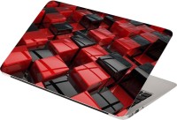 Anweshas Red Black Cubes Vinyl Laptop Decal 15.6   Laptop Accessories  (Anweshas)