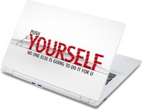ezyPRNT Push Yourself Motivation Quote (13 to 13.9 inch) Vinyl Laptop Decal 13   Laptop Accessories  (ezyPRNT)