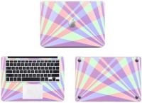 Swagsutra Purple Green Pink Rays Vinyl Laptop Decal 11   Laptop Accessories  (Swagsutra)