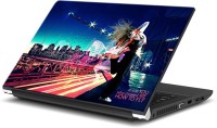 ezyPRNT Girl Listening and Dancing Music P (15 to 15.6 inch) Vinyl Laptop Decal 15   Laptop Accessories  (ezyPRNT)