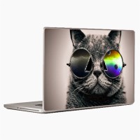 Theskinmantra Cat Cool Universal Size Vinyl Laptop Decal 15.6   Laptop Accessories  (Theskinmantra)