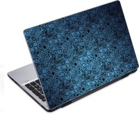 ezyPRNT Blue Background Black Pattern (14 to 14.9 inch) Vinyl Laptop Decal 14   Laptop Accessories  (ezyPRNT)