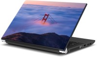 ezyPRNT Golden Gate Fog Nature (15 to 15.6 inch) Vinyl Laptop Decal 15   Laptop Accessories  (ezyPRNT)
