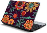ezyPRNT Floral Doodle Art Vinyl Laptop Decal 15.6   Laptop Accessories  (ezyPRNT)
