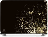FineArts Butterfly Floral Abstract Black Back Vinyl Laptop Decal 15.6   Laptop Accessories  (FineArts)