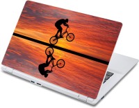 ezyPRNT Cycling and Cycle Racing Sports sunset (13 to 13.9 inch) Vinyl Laptop Decal 13   Laptop Accessories  (ezyPRNT)