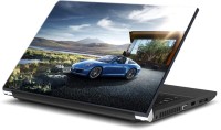 ezyPRNT Blue Convertible Car and Landscape (15 to 15.6 inch) Vinyl Laptop Decal 15   Laptop Accessories  (ezyPRNT)