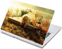 ezyPRNT Dog Sunbathing Pet Animal (13 to 13.9 inch) Vinyl Laptop Decal 13   Laptop Accessories  (ezyPRNT)