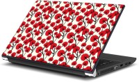 ezyPRNT Abstract Red Leaves Floral Pattern (15 to 15.6 inch) Vinyl Laptop Decal 15   Laptop Accessories  (ezyPRNT)