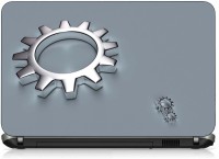 VI Collections 3D SILVER GEARS pvc Laptop Decal 15.6   Laptop Accessories  (VI Collections)