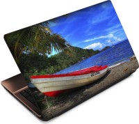 Anweshas River Side Boat Vinyl Laptop Decal 15.6   Laptop Accessories  (Anweshas)