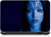 VI Collections BLUE ALIEN GIRL pvc Laptop Decal 15.6   Laptop Accessories  (VI Collections)