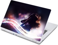 ezyPRNT Girl Listening and Dancing Music O (13 to 13.9 inch) Vinyl Laptop Decal 13   Laptop Accessories  (ezyPRNT)