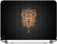 FineArts Brown Logo on Black Wooden Vinyl Laptop Decal 15.6   Laptop Accessories  (FineArts)