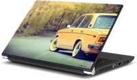 ezyPRNT Vintage Yellow Car in Jungle (15 to 15.6 inch) Vinyl Laptop Decal 15   Laptop Accessories  (ezyPRNT)